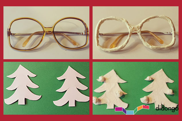 tutorial gafas decoradas Navidad